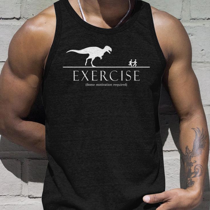 Exercise Some Motivation Required Running From Trex Unisex Tank Top Gifts for Him