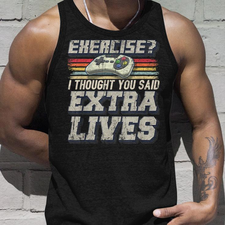 Extra Lives Funny Video Game Controller Retro Gamer Boys V10 Unisex Tank Top Gifts for Him