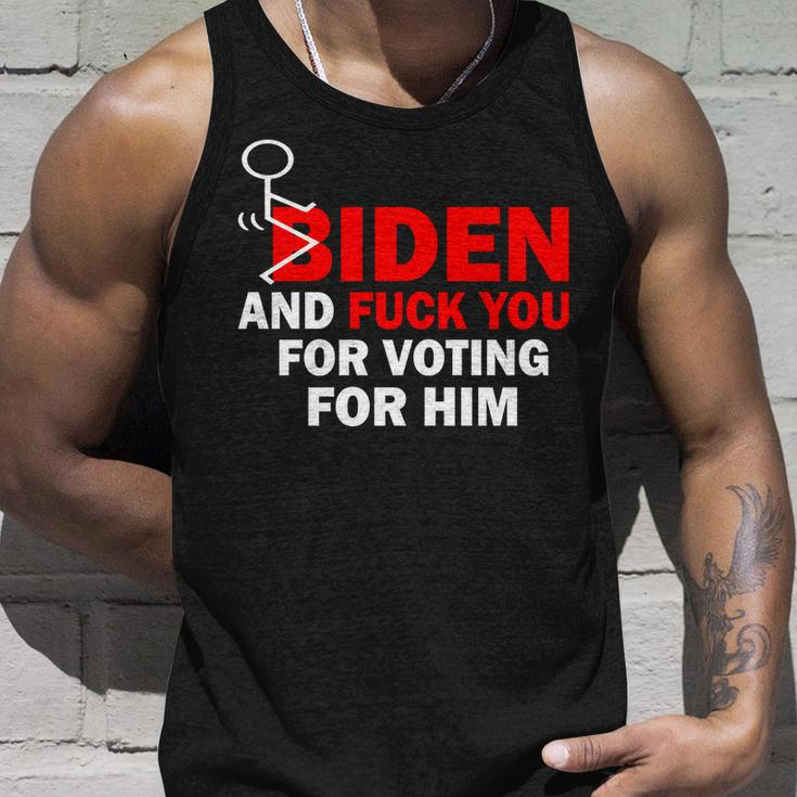 F Biden And FuK You For Voting For Him Unisex Tank Top Gifts for Him
