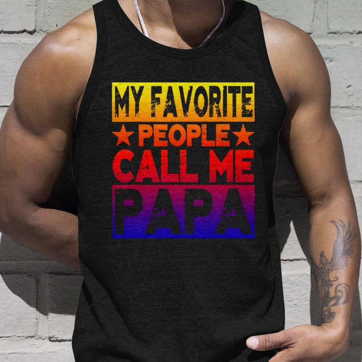 Family 365 My Favorite People Call Me Papa Grandpa Gift V2 Unisex Tank Top Gifts for Him