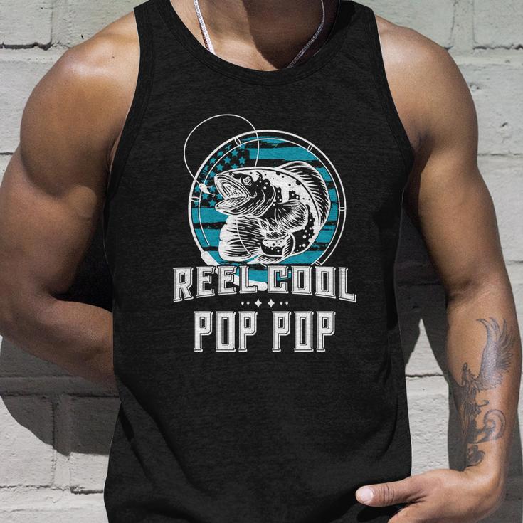 Fathers Day Tee Reel Cool Pop Pop Funny Fishing Unisex Tank Top Gifts for Him