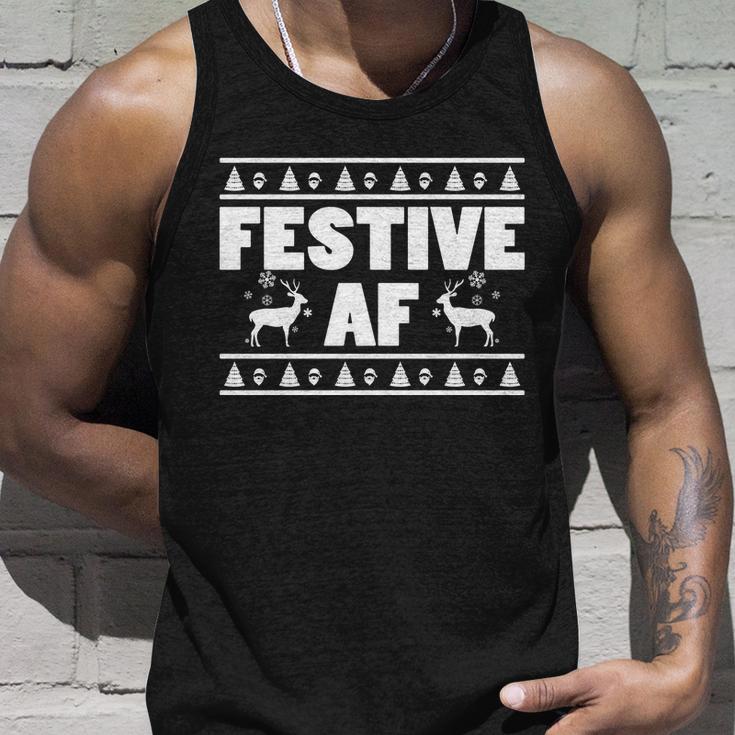 Festive Af Christmas Unisex Tank Top Gifts for Him