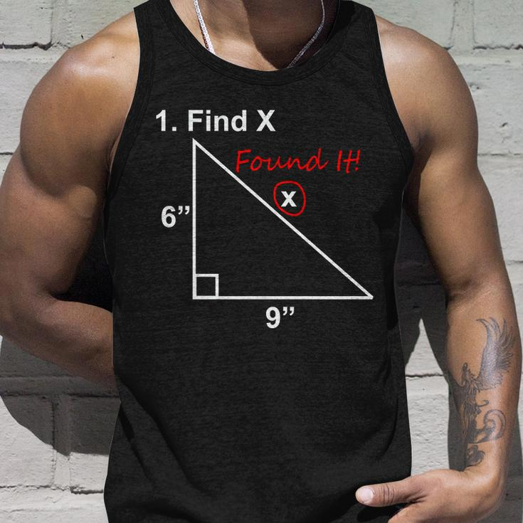 Find X Found It Funny Math School Tshirt Unisex Tank Top Gifts for Him