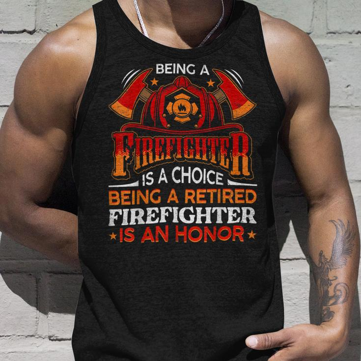 Firefighter Funny Gift Heroic Fireman Gift Idea Retired Firefighter V2 Unisex Tank Top Gifts for Him
