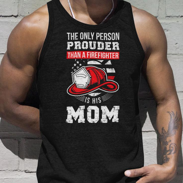 Firefighter Proud Firefighter Mom Fireman Mother Fireman Mama V2 Unisex Tank Top Gifts for Him
