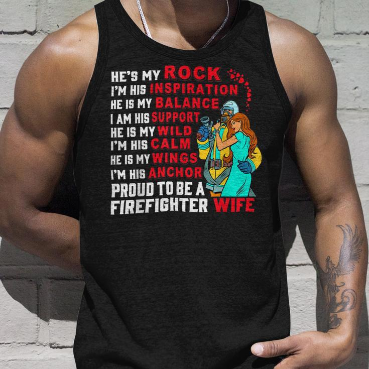Firefighter Proud To Be A Firefighter Wife Fathers Day Unisex Tank Top Gifts for Him