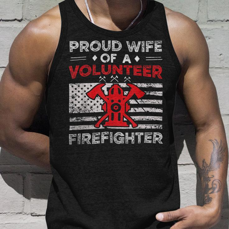 Firefighter Proud Wife Of A Volunteer Firefighter Fire Wife V2 Unisex Tank Top Gifts for Him
