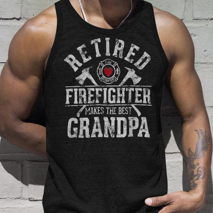 Firefighter Retired Firefighter Makes The Best Grandpa Retirement Gift V2 Unisex Tank Top Gifts for Him
