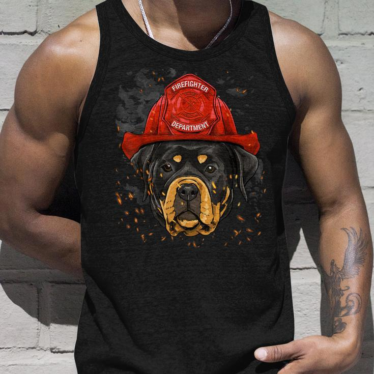 Firefighter Rottweiler Firefighter Rottweiler Dog Lover Unisex Tank Top Gifts for Him