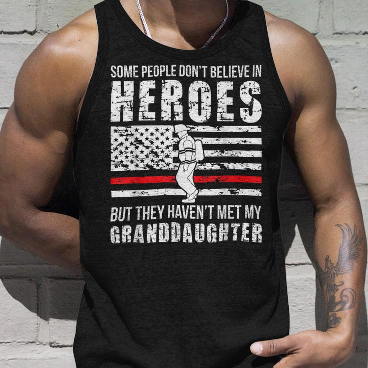 Firefighter Shes My Granddaughter Grandma Of A Firefighter Grandma Unisex Tank Top Gifts for Him