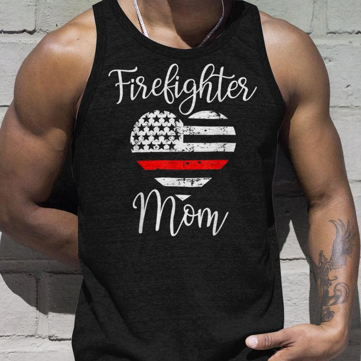 Firefighter Thin Red Line Firefighter Mom Gift From Son Fireman Gift Unisex Tank Top Gifts for Him