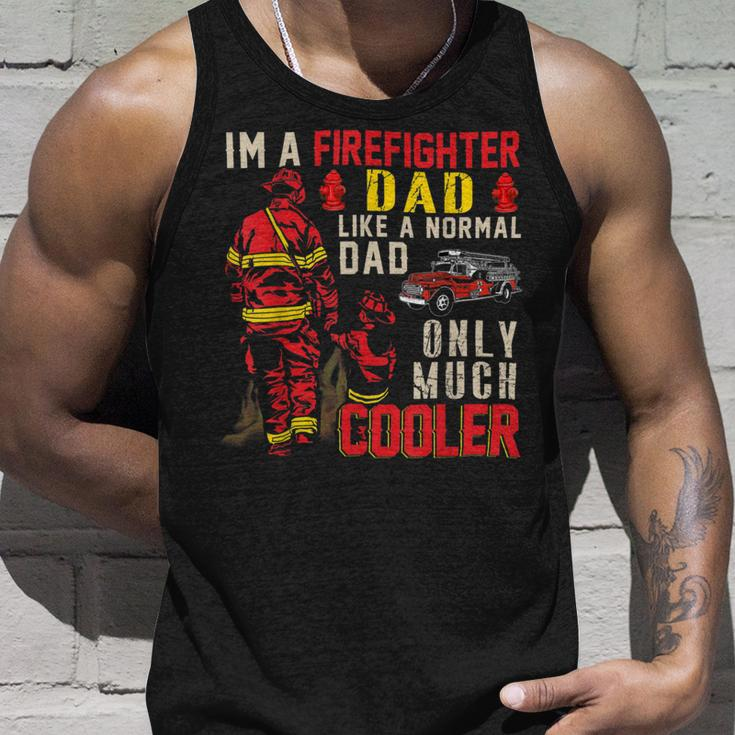 Firefighter Vintage Im A Firefighter Dad Definition Much Cooler Unisex Tank Top Gifts for Him