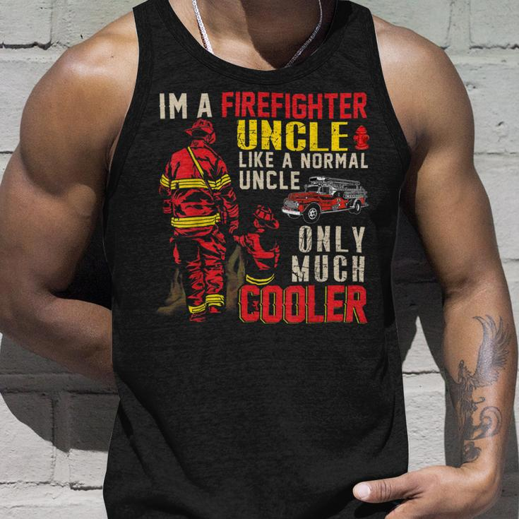 Firefighter Vintage Im A Firefighter Uncle Definition Much Cooler Unisex Tank Top Gifts for Him