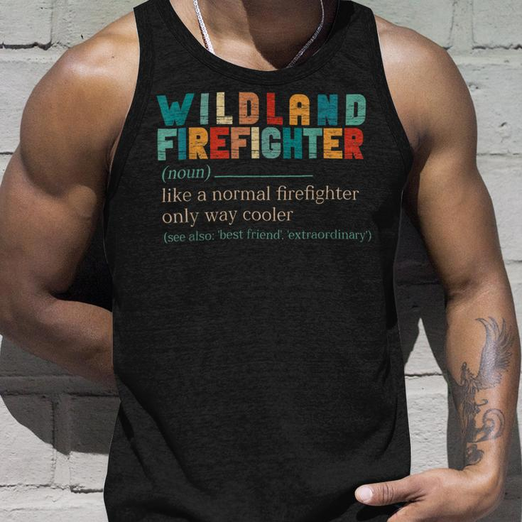 Firefighter Wildland Fire Rescue Department Funny Wildland Firefighter V2 Unisex Tank Top Gifts for Him
