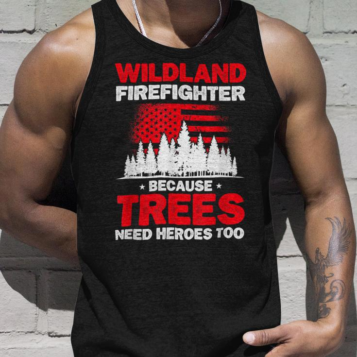 Firefighter Wildland Firefighter Hero Rescue Wildland Firefighting V3 Unisex Tank Top Gifts for Him