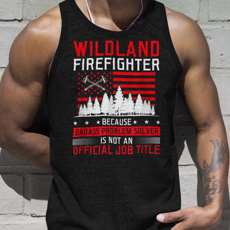Firefighter Wildland Firefighter Job Title Rescue Wildland Firefighting V2 Unisex Tank Top Gifts for Him