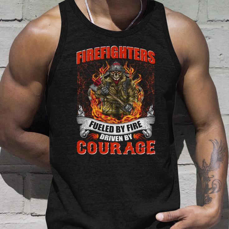 Firefighters Fueled By Fire Driven By Courage Unisex Tank Top Gifts for Him