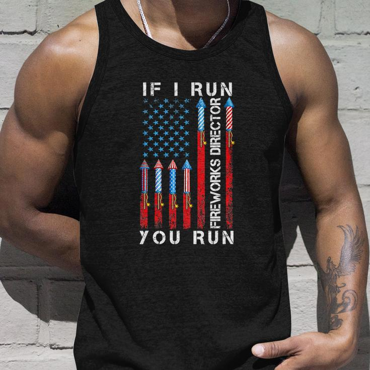 Firework Director America Flag Happy Day Freedom Unisex Tank Top Gifts for Him