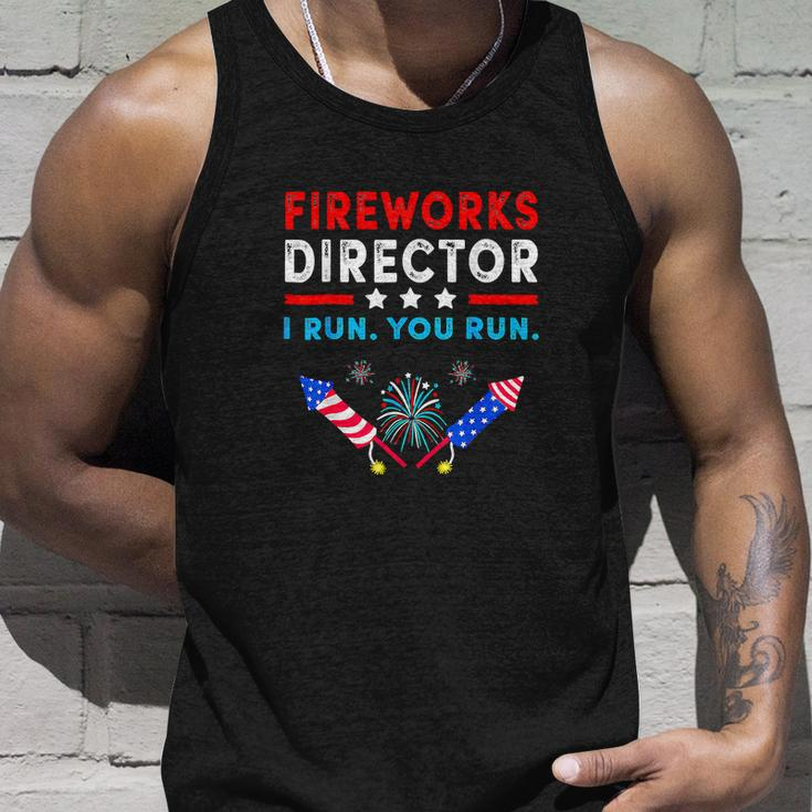 Firework Director Technician I Run You Run Unisex Tank Top Gifts for Him