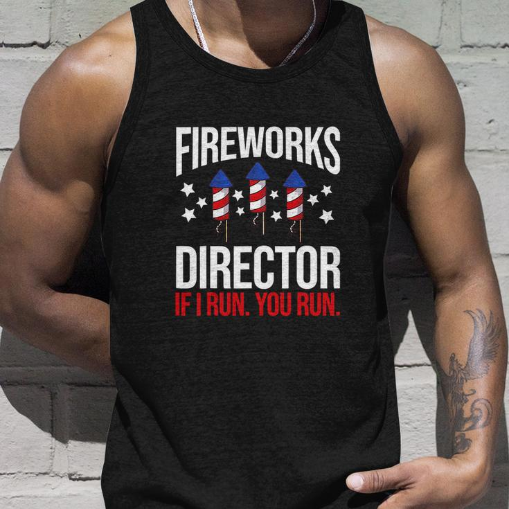 Firework Director Technician I Run You Run V2 Unisex Tank Top Gifts for Him
