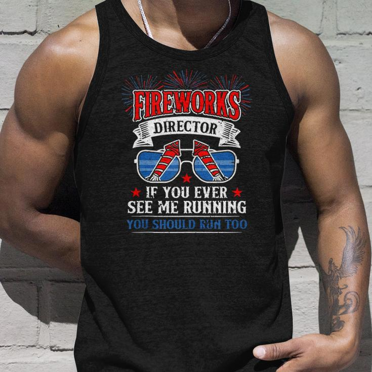 Fireworks Director Funny 4Th Of July For Men Patriotic Unisex Tank Top Gifts for Him