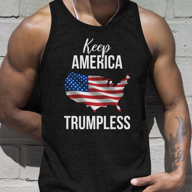 Flag Of The United States Usa Keep America Trumpless Meaningful Gift Unisex Tank Top Gifts for Him