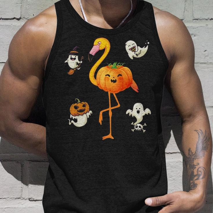 Flamingo Pumpkin Halloween Bird Lover Gifts For Girls And Boys Tshirt Unisex Tank Top Gifts for Him