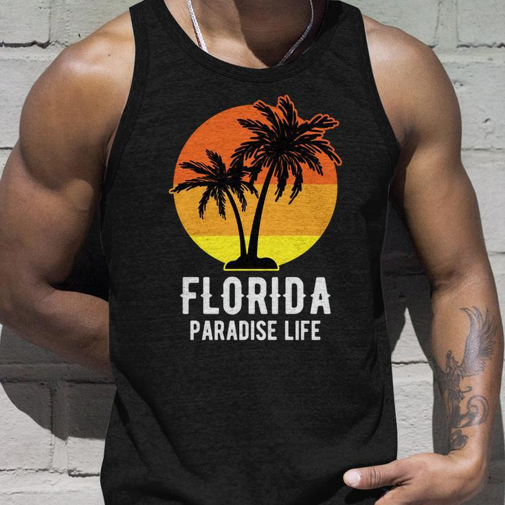 Florida Paradise Life Typography Unisex Tank Top Gifts for Him