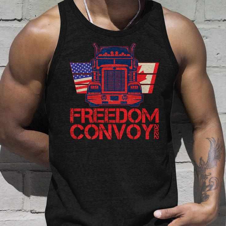 Freedom Convoy 2022 Usa Canada Truckers Tshirt Unisex Tank Top Gifts for Him