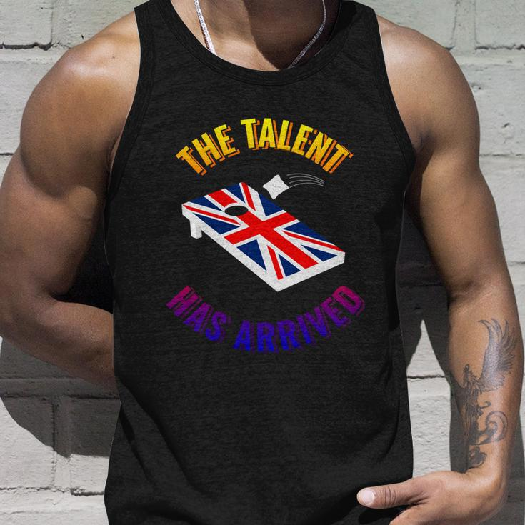 Fun Cornhole Gift The Talent Has Arrived Cornhole Team Gift Unisex Tank Top Gifts for Him