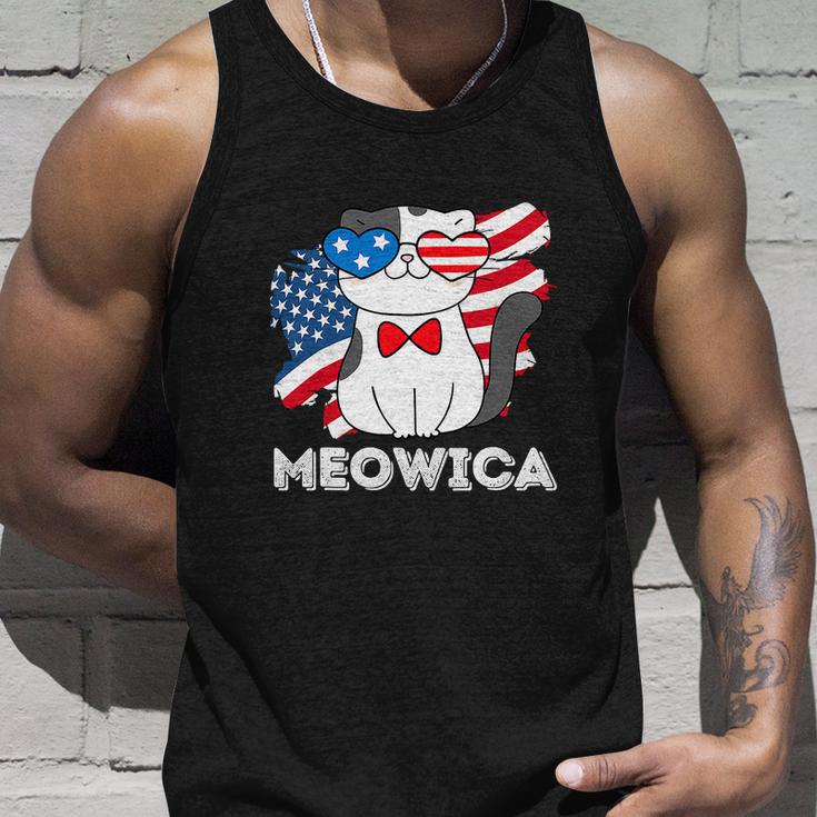 Funny 4Th Of July Great American Flag Cute Cat Unisex Tank Top Gifts for Him