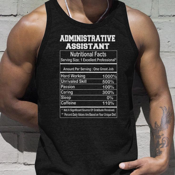 Funny Administrative Assistant Nutritional Facts Gift Unisex Tank Top Gifts for Him