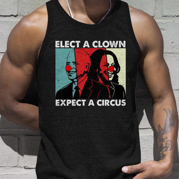 Funny Anti Biden Elect A Clown Expect A Circus Anti Joe Biden Design Unisex Tank Top Gifts for Him