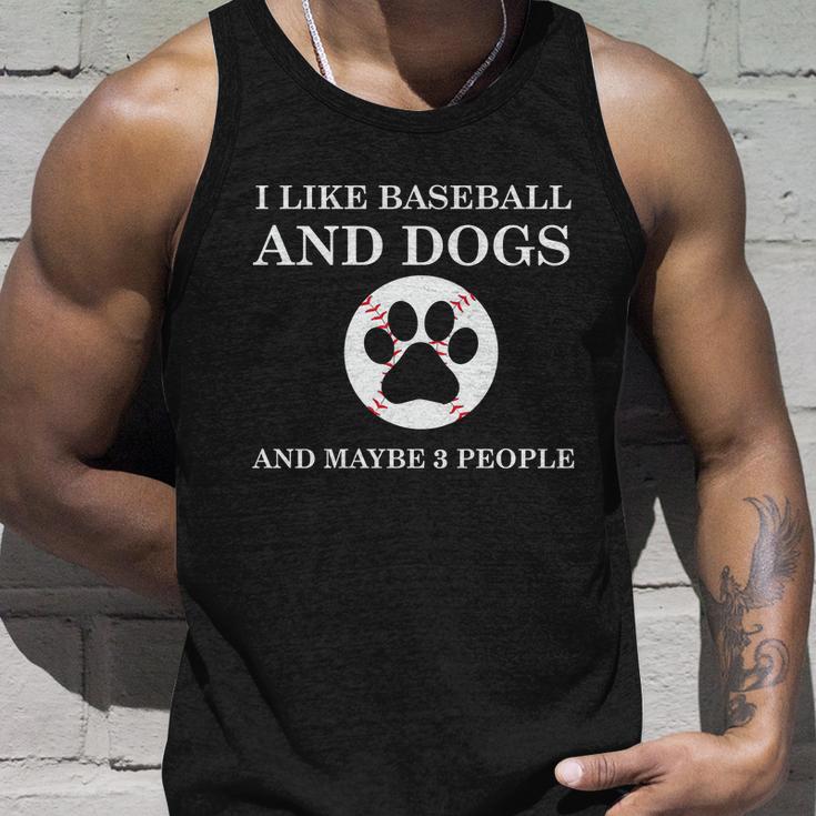 Funny Baseball Lover Funny Dog Lover Funny Baseball Dog Unisex Tank Top Gifts for Him