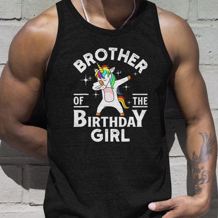 Funny Brother Of The Birthday Girl Unicorn Unisex Tank Top Gifts for Him