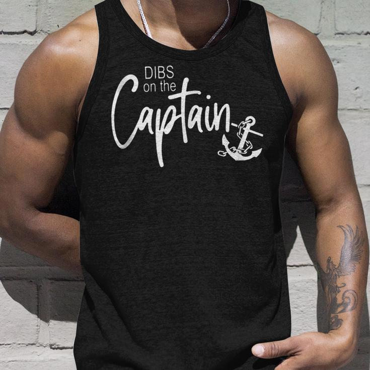 Funny Captain Wife Dibs On The Captain V2 Unisex Tank Top Gifts for Him