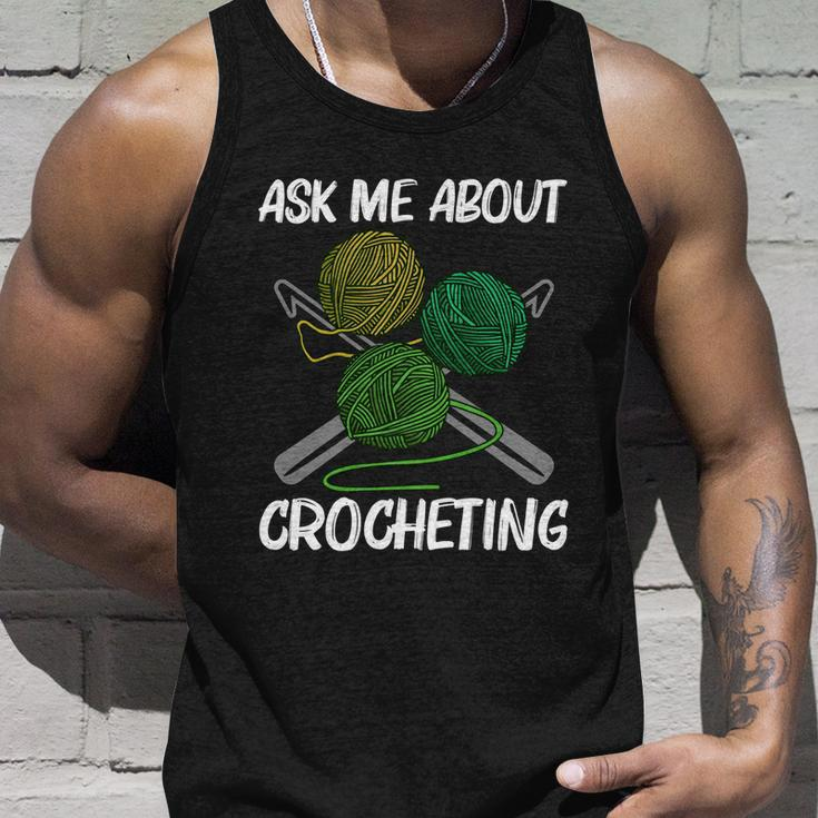 Funny Crocheting Art For Men Women Crochet Handicraft Lovers Cool Gift Unisex Tank Top Gifts for Him