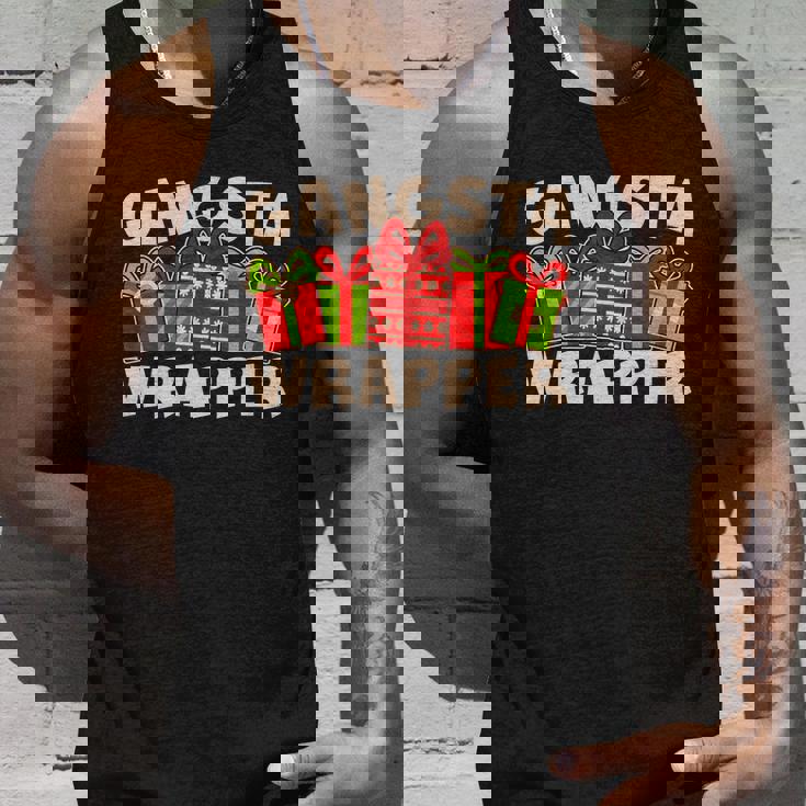 Funny Cute Christmas Gangsta Wrapper T-Shirt Graphic Design Printed Casual Daily Basic Unisex Tank Top Gifts for Him