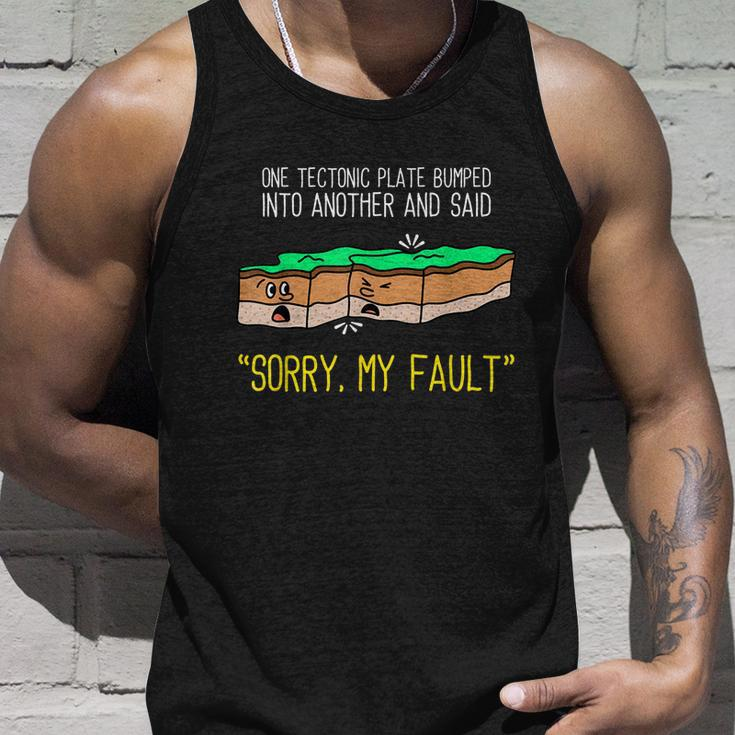 Funny Earth Science Pun Plate Tectonic Geology Unisex Tank Top Gifts for Him