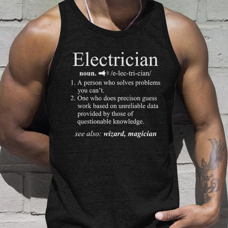 Funny Electrician Definition Shirt Electrical Engineer Gift Unisex Tank Top Gifts for Him