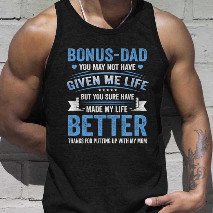 Funny Fathers Day Bonus Dad Gift From Daughter Son Wife Gift Unisex Tank Top Gifts for Him
