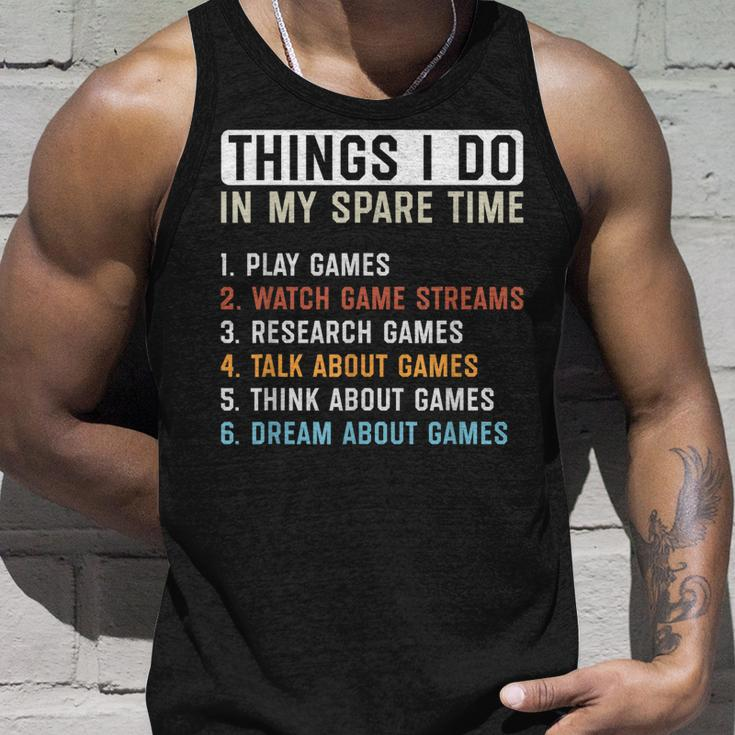 Funny Gamer Things I Do In My Spare Time Gaming Men Women Tank Top Graphic Print Unisex Gifts for Him