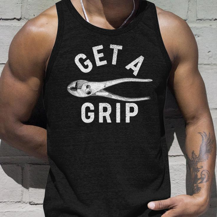 Funny Get A Grip Unisex Tank Top Gifts for Him