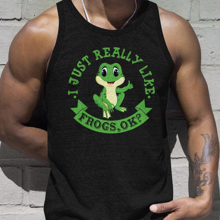 Funny I Just Really Like Frogs Ok Design Unisex Tank Top Gifts for Him