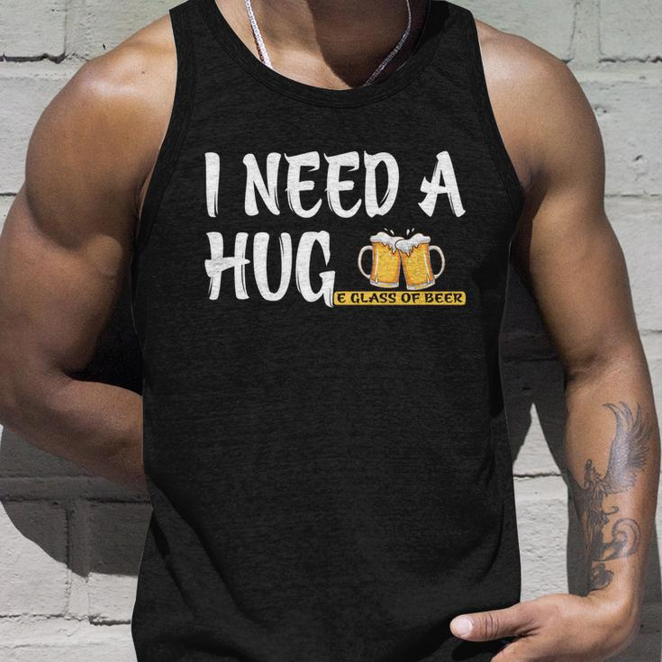 Funny I Need A Huge Glass Of Beer Meaningful Gift Great Gift Beer Lovers Cool Gi Unisex Tank Top Gifts for Him