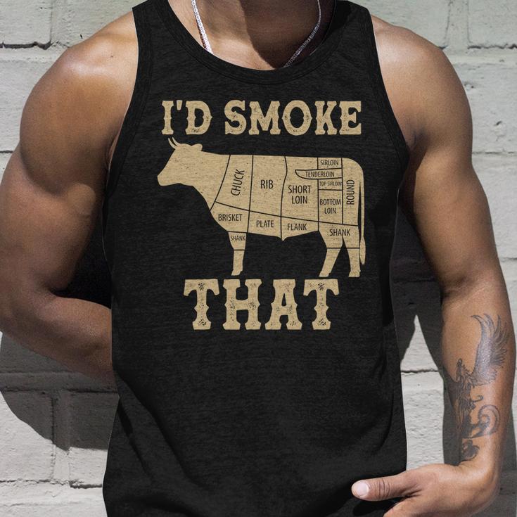 Funny Id Smoke That Cattle Meat Cuts Unisex Tank Top Gifts for Him