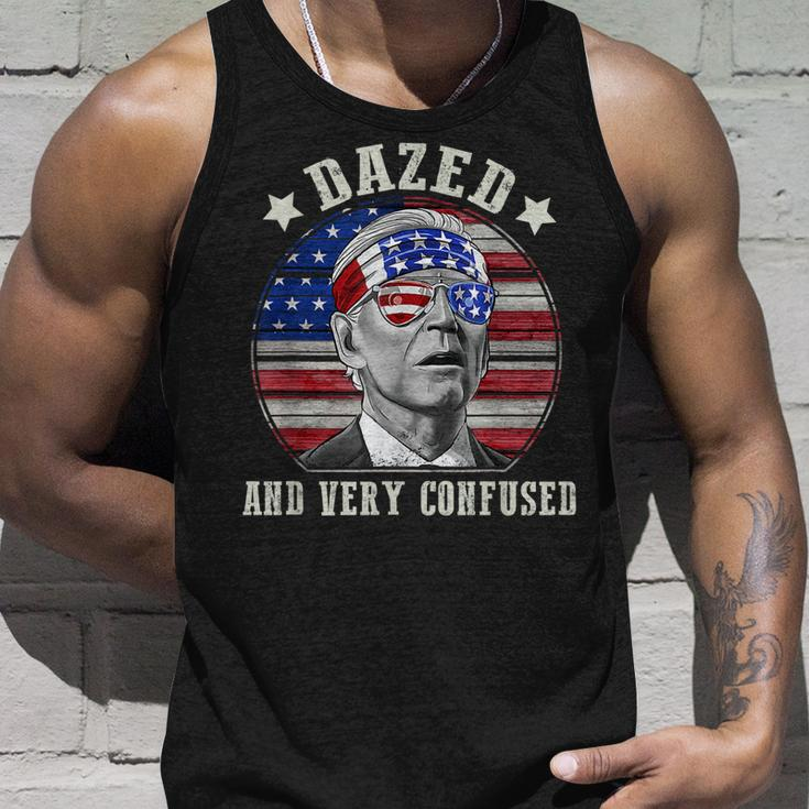 Funny Joe Biden Dazed And Very Confused 4Th Of July 2022 V2 Unisex Tank Top Gifts for Him