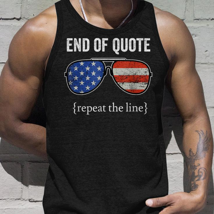 Funny Joe Biden End Of Quote Repeat The Line V2 Unisex Tank Top Gifts for Him