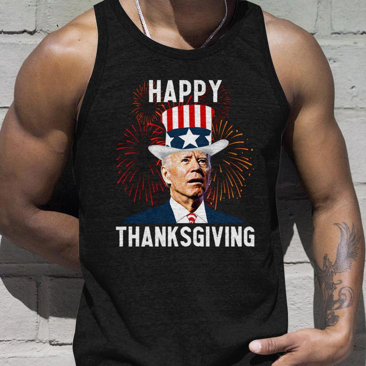 Funny Joe Biden Happy Thanksgiving For 4Th Of July Unisex Tank Top Gifts for Him