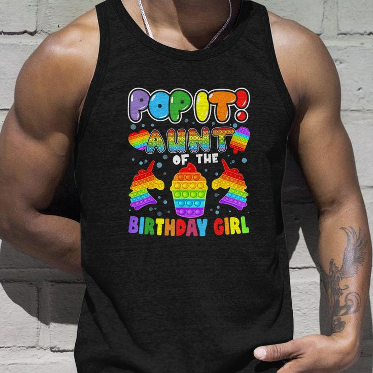 Funny Pop It Aunt Of The Birthday Girl Unisex Tank Top Gifts for Him